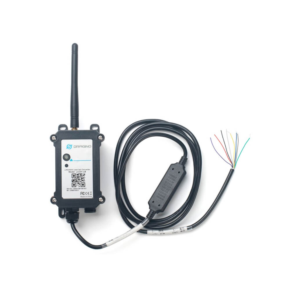 Dragino LCC01 LoRaWAN Load Cell Converter for remote weighing and strain gauge sensor integration.