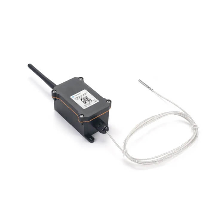 Dragino LTC2-SI LoRaWAN industrial temperature transmitter with IP68 Heraeus PT100 probe.