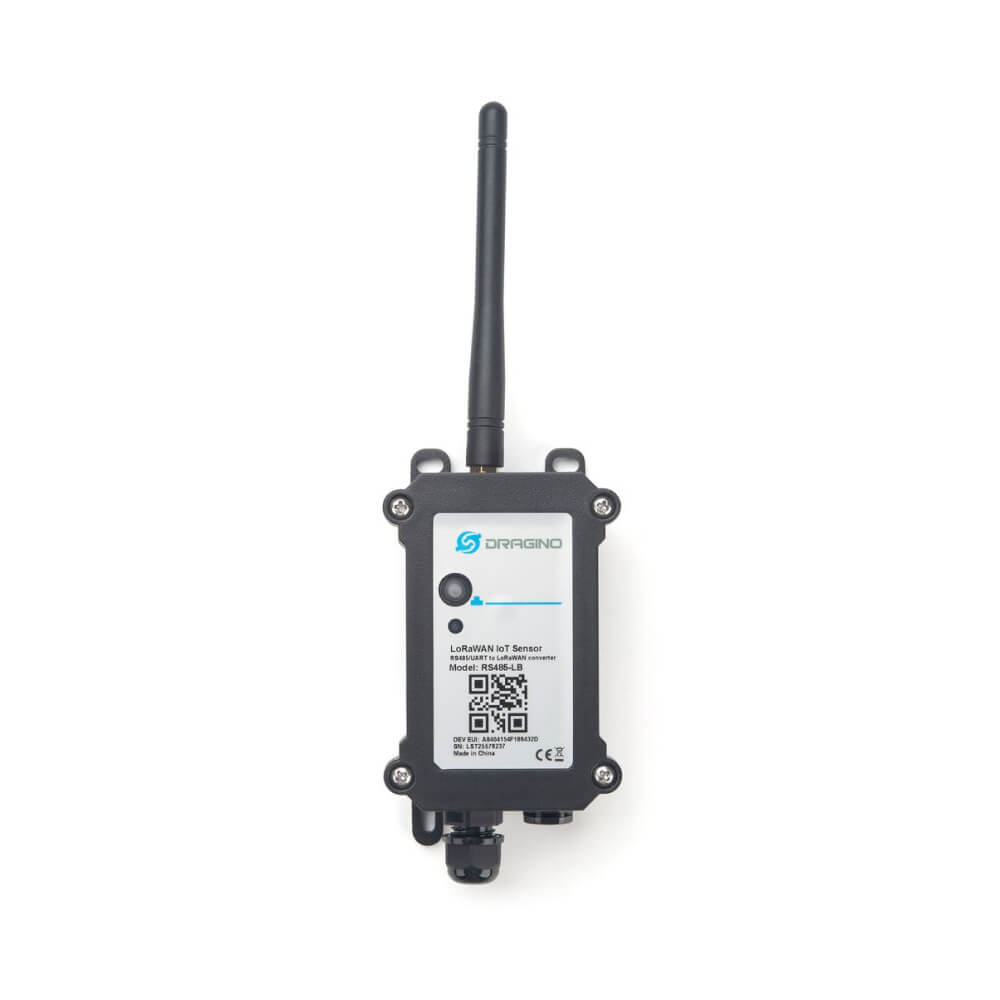 Dragino RS485-LB/LS LoRaWAN RS485 and UART converter for industrial sensor integration and remote data logging.