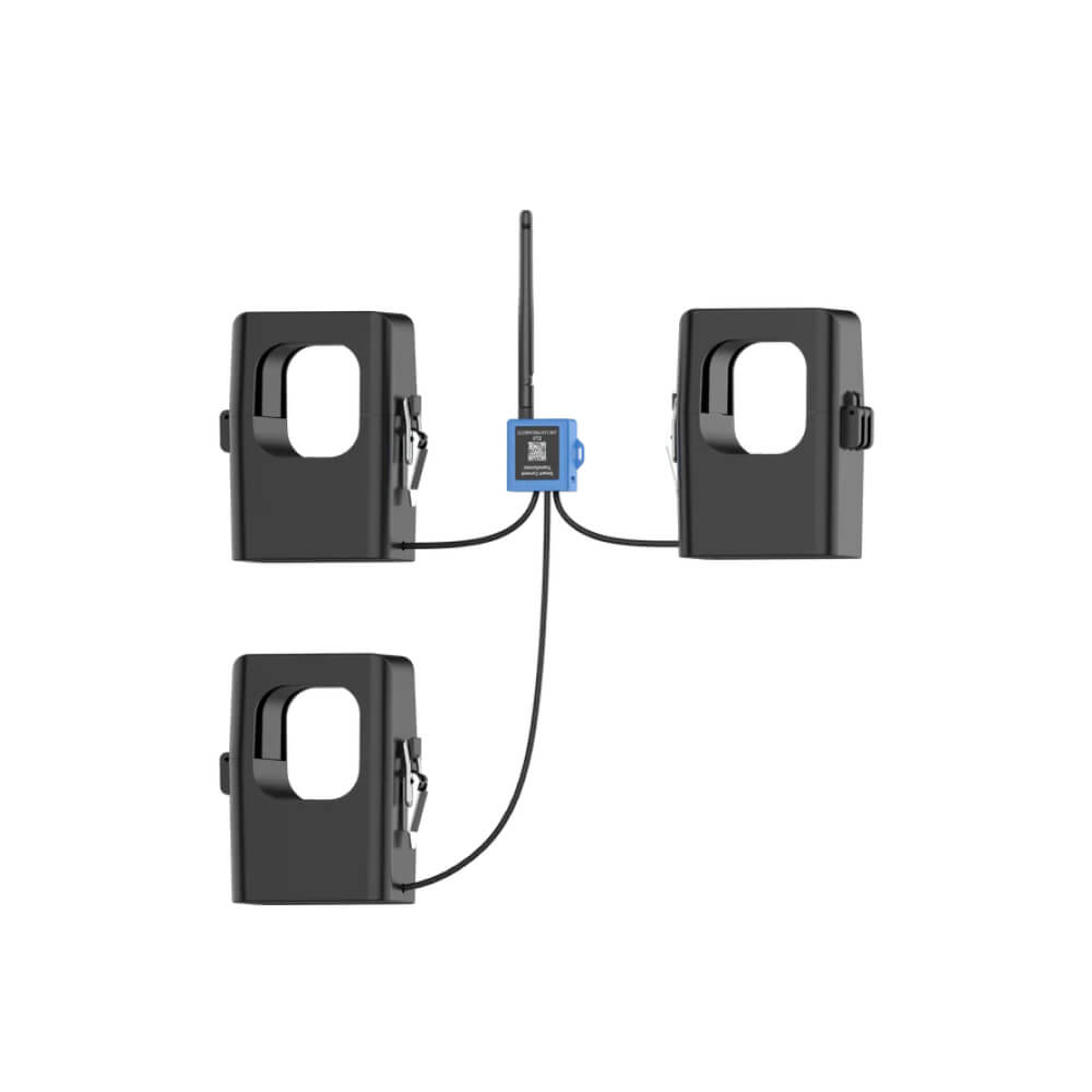 Milesight CT303 self-powered LoRaWAN smart current transformer for non-invasive three-phase energy monitoring.