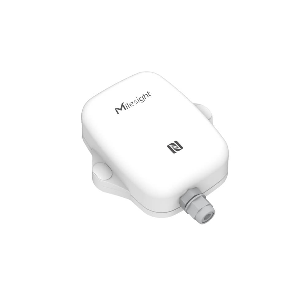 Milesight EM300-DI LoRaWAN pulse counter with temperature and humidity sensors and IP67 rating.