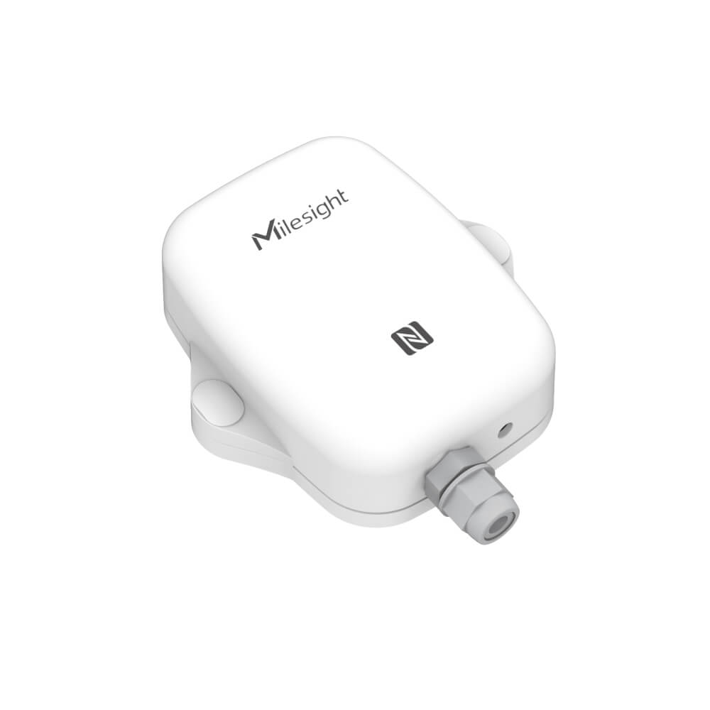 Milesight EM300-ZLD LoRaWAN zone leak detection sensor with 3-meter water sensing cable and IP67 rating.