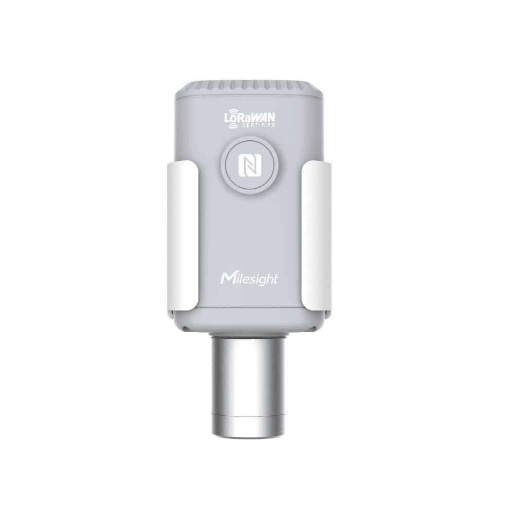 Milesight EM500-CO2 industrial LoRaWAN sensor for monitoring CO2, temperature, humidity, and barometric pressure.
