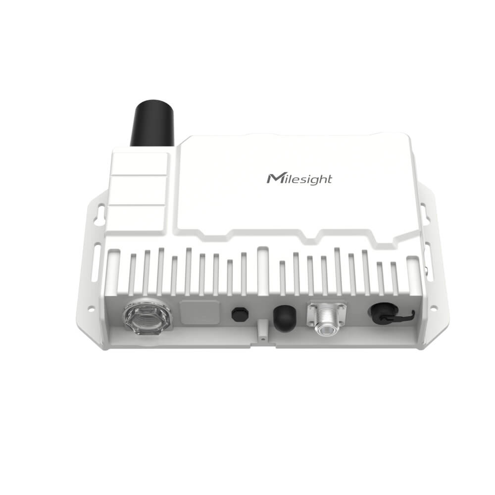 Milesight SG50 solar-powered LoRaWAN gateway with integrated solar panel and battery management.
