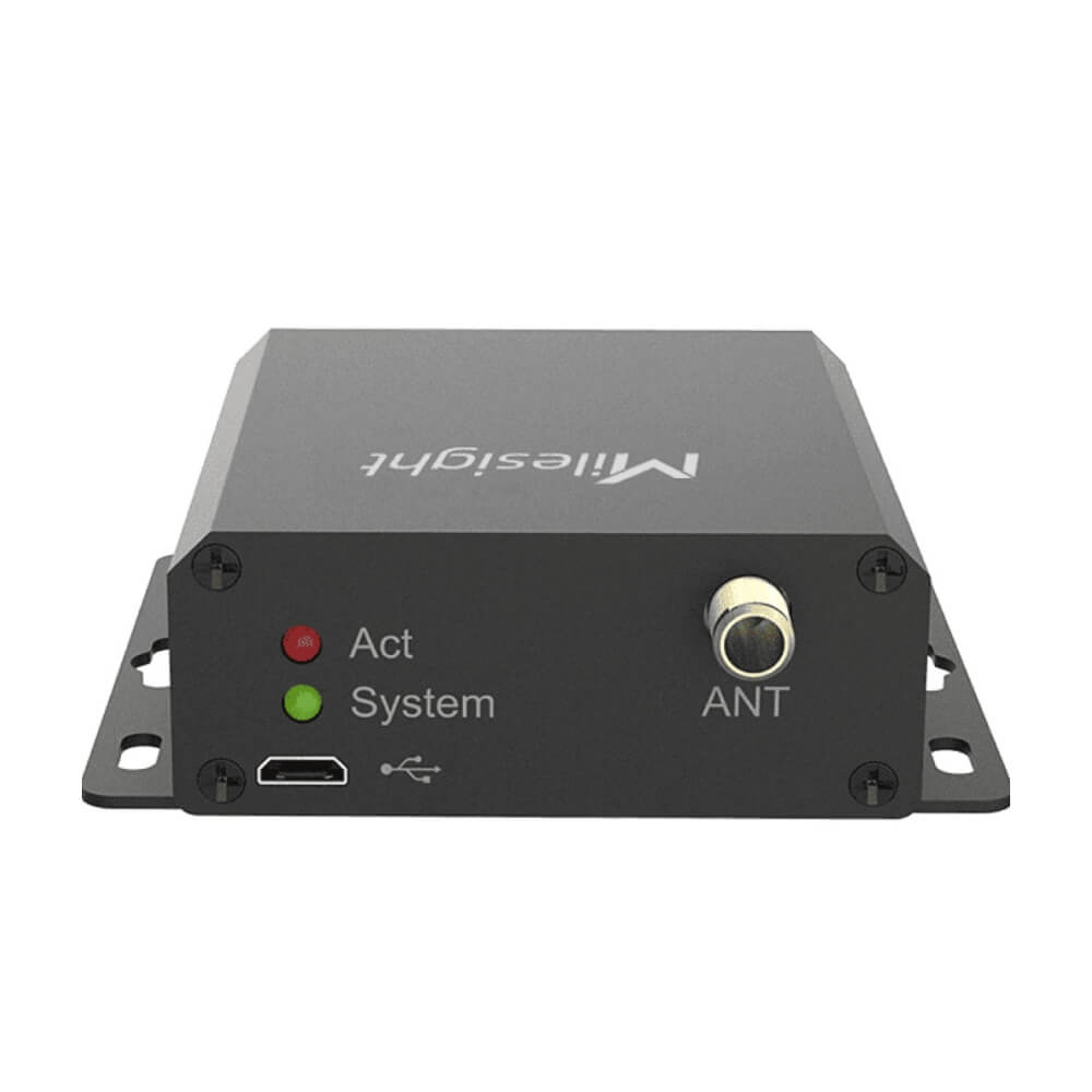 Milesight UC1114 LoRaWAN remote I/O controller with 2 digital inputs and 2 relay outputs for industrial automation.