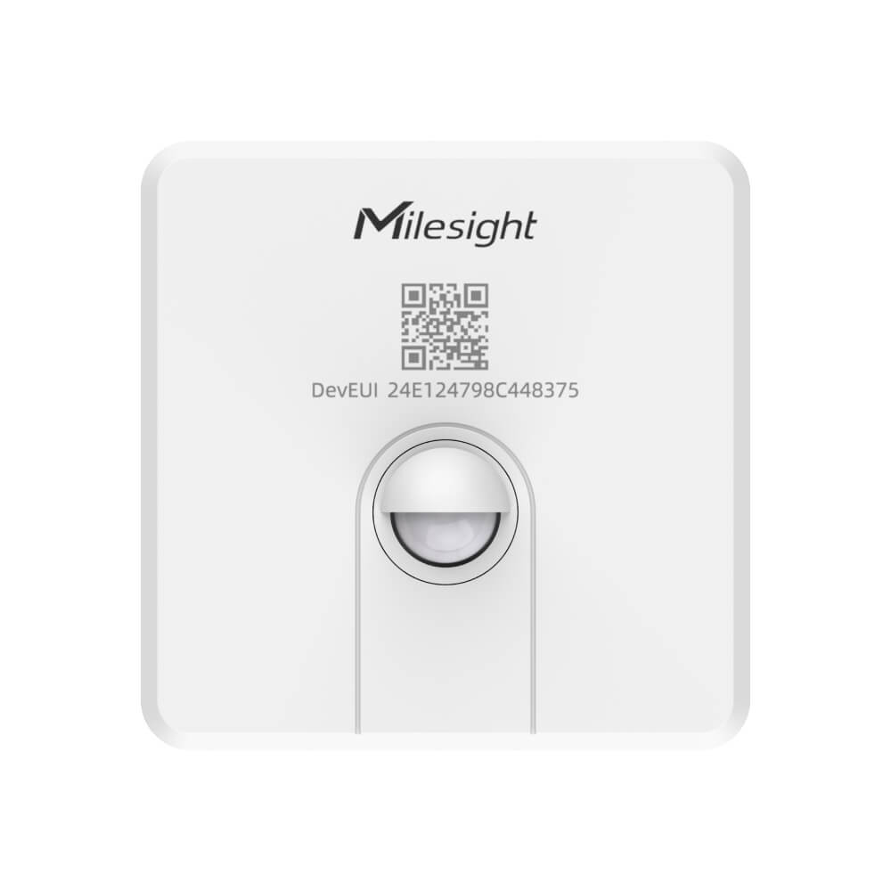 Milesight WS203 LoRaWAN PIR motion sensor with temperature and humidity monitoring and D2D support.