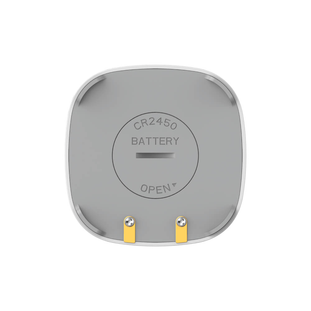 Milesight WS303 mini LoRaWAN water leak detection sensor with built-in buzzer and IP67 rating.