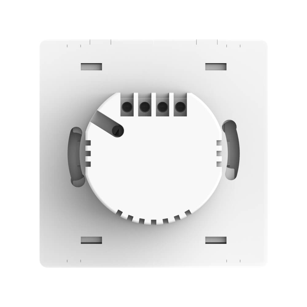 Milesight WS502 dual-button LoRaWAN smart wall switch EU type with independent 2-gang control and energy monitoring.