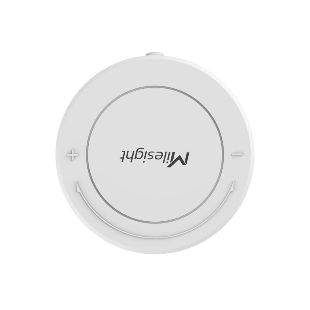 Milesight WT101 LoRaWAN smart radiator thermostat with LED display for automated radiator valve control.