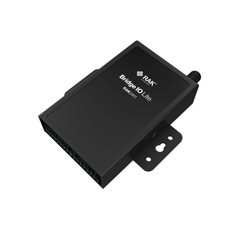 RAK2461 WisNode Bridge IO Lite for RS485 to LoRaWAN conversion with digital inputs and relay outputs.