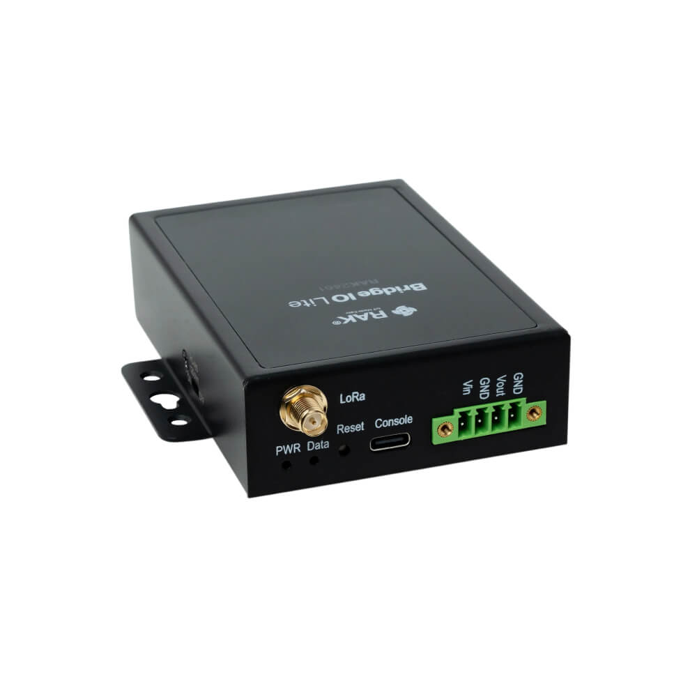 RAK2461 WisNode Bridge IO Lite for RS485 to LoRaWAN conversion with digital inputs and relay outputs.