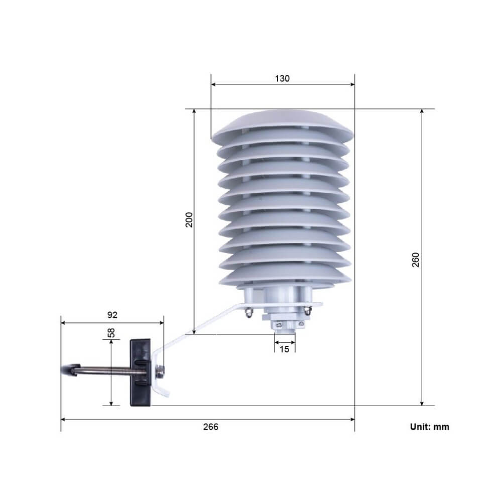 Seeed Studio A10 solar radiation shield for protecting outdoor temperature and humidity sensors from direct sunlight.