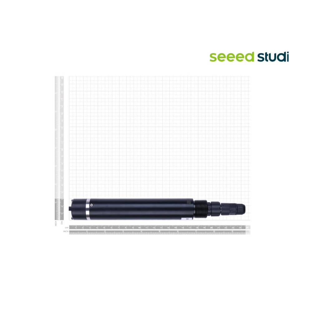 Seeed Studio industrial fluorescence dissolved oxygen (DO) sensor with RS485 Modbus RTU interface for water quality monitoring.