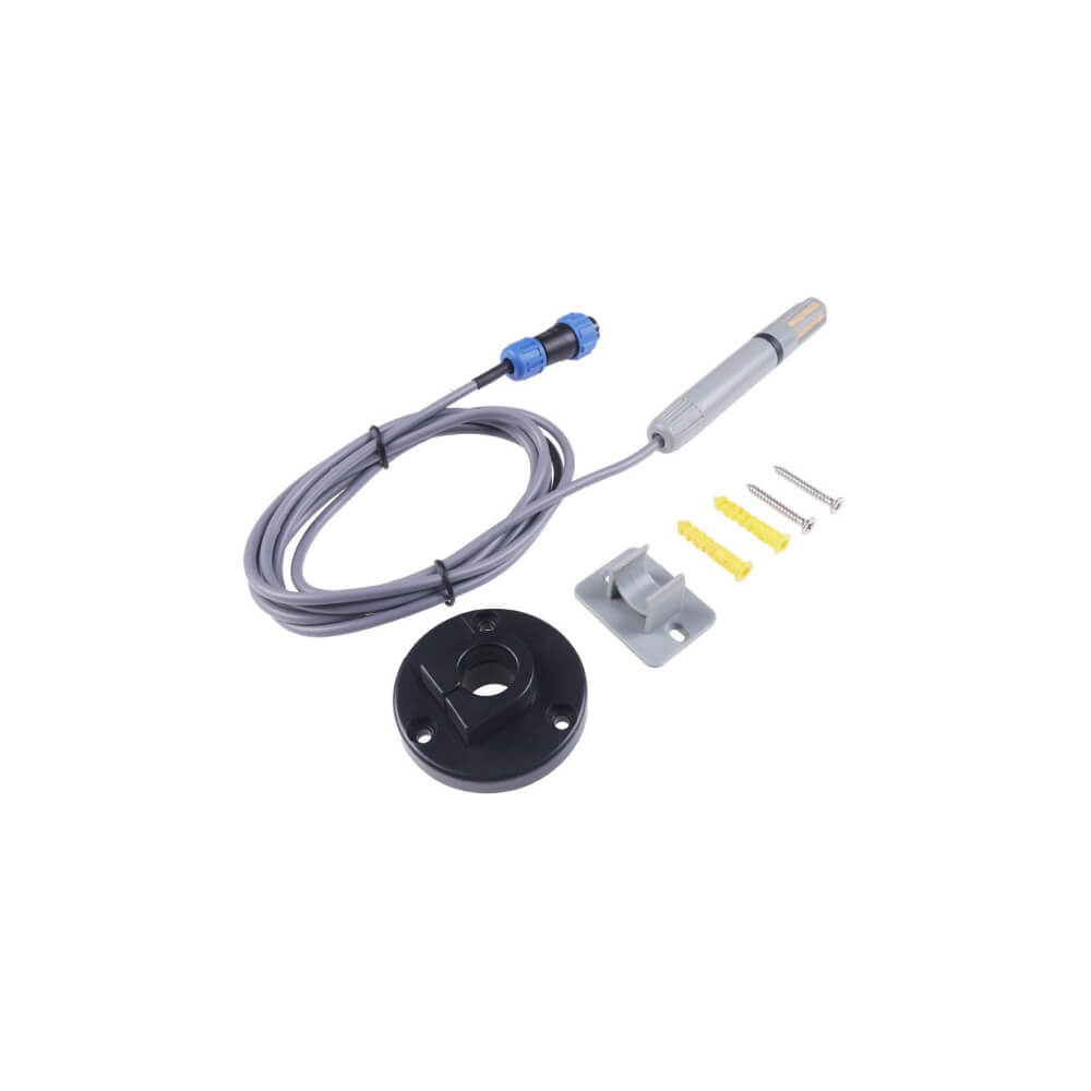 Seeed Studio SenseCAP S-TH-01 industrial air temperature and humidity sensor with RS485 Modbus RTU interface and aviation connector.