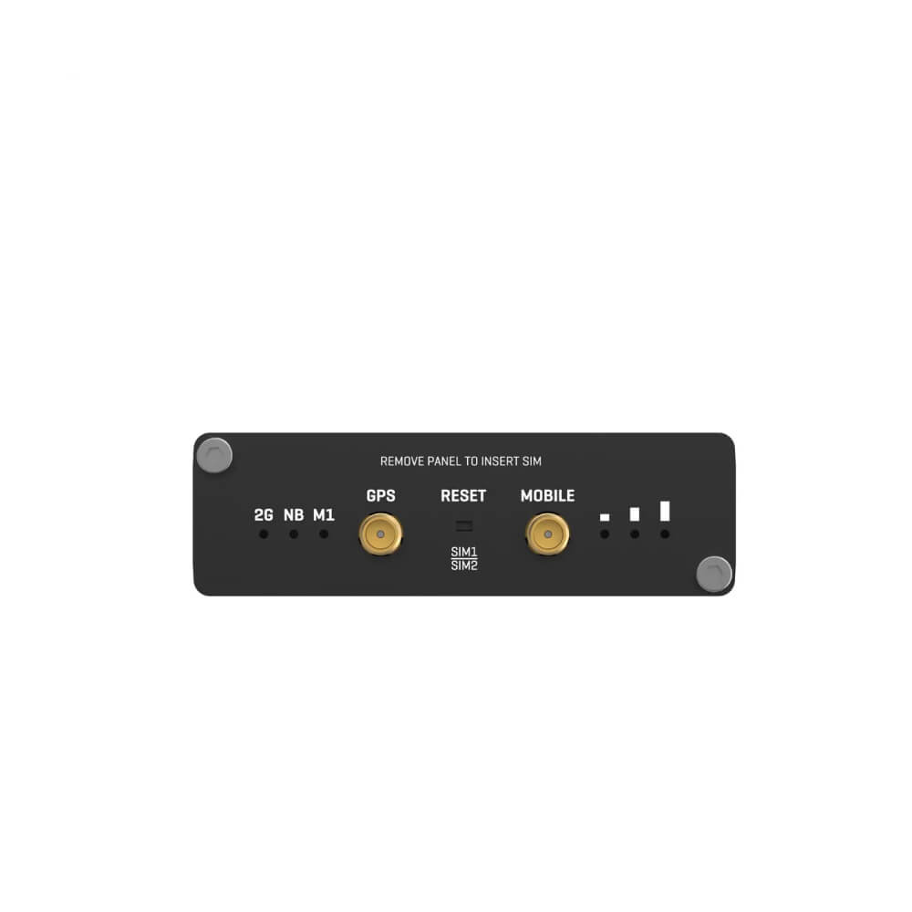 Teltonika TRB256 industrial M2M gateway featuring NB-IoT, LTE-M, 450MHz support, and multiple industrial interfaces.