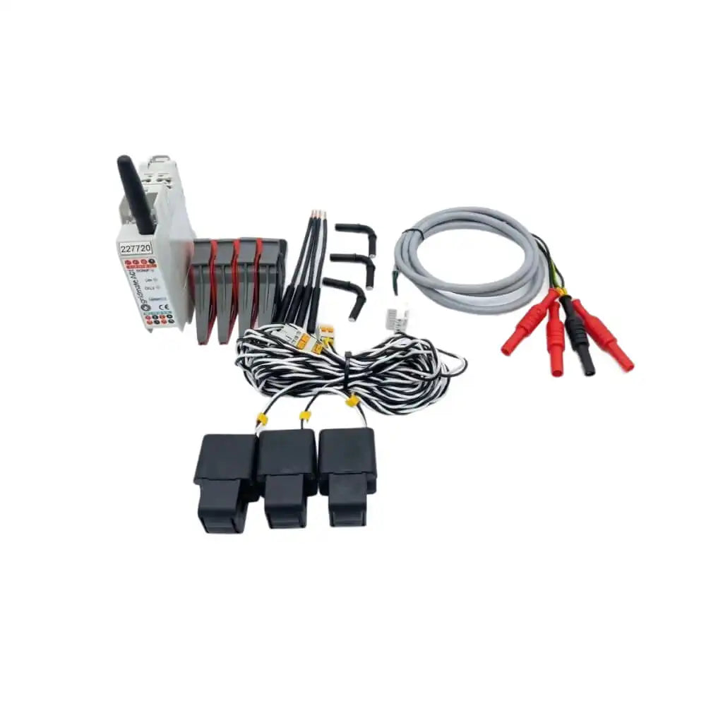 AdvanGrid Gridmate LoRaWAN 3-Phase Energy Monitoring Sensor with DIN Rail Mounting and Split-Core Current Transformers for Industrial Sub-Metering.