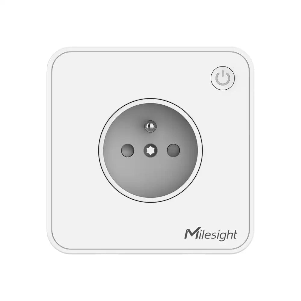 Milesight WS513 LoRaWAN in-wall smart socket with energy metering, EU Type F and FR Type E
