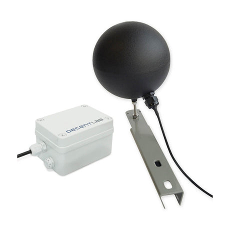 Monitor heat stress with the Decentlab DL-BLG LoRaWAN Black Globe Sensor. High-accuracy radiant heat measurement, IP67 enclosure, and 11-year battery life.