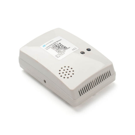Dragino AQS01-L Indoor LoRaWAN Air Quality Sensor measuring CO2, temperature, humidity, and air pressure.