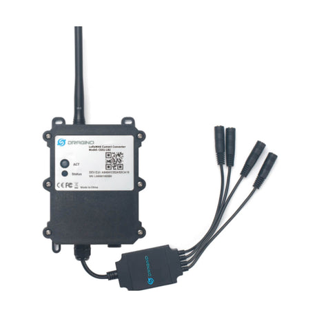Dragino CS01 LoRaWAN 4-channel current sensor converter for machine monitoring and power consumption analysis.