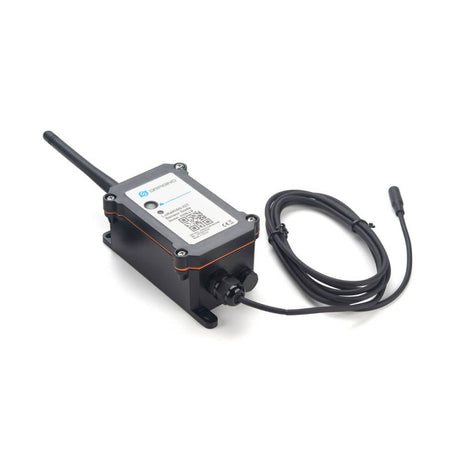 Dragino D20S NB-IoT cellular temperature and humidity sensor with IP66 rugged enclosure.