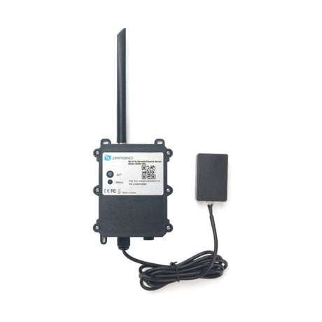 Dragino DDS04 4-channel NB-IoT ultrasonic distance sensor with industrial IP66 enclosure.