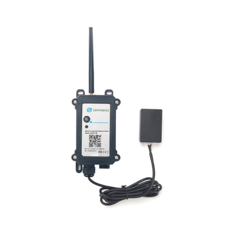 Dragino DDS04 4-channel NB-IoT ultrasonic distance sensor with industrial IP66 enclosure.