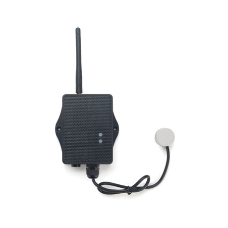 Dragino DDS20 LoRaWAN non-contact ultrasonic liquid level sensor for external tank mounting.