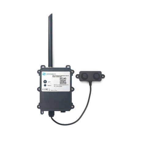 Dragino DDS45 NB-IoT ultrasonic distance sensor with temperature compensation and IP66 enclosure.