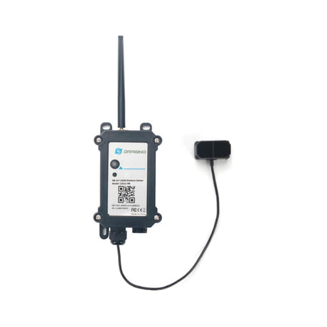 Dragino LDS12 NB-IoT LiDAR ToF distance sensor with 12m range and industrial IP66 enclosure.