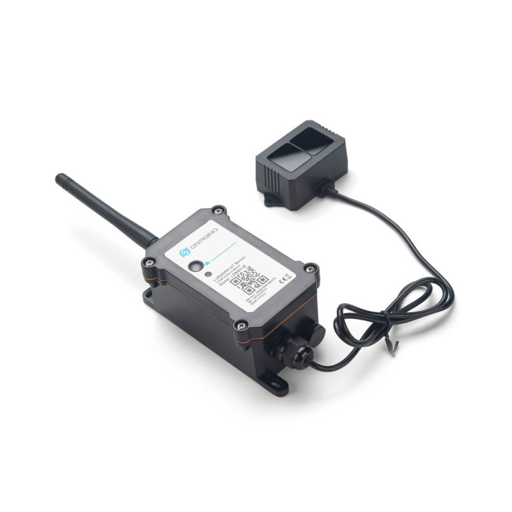 Dragino LDS40 LoRaWAN LiDAR TOF Distance Sensor for long-range tank level and proximity detection up to 40m.