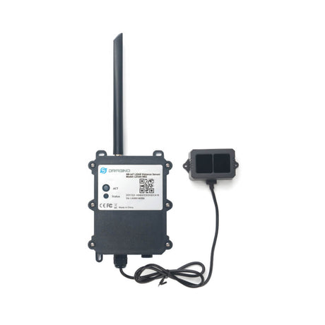Dragino LDS40 NB-IoT LiDAR ToF distance sensor for long-range measurement up to 40m with IP66 enclosure.