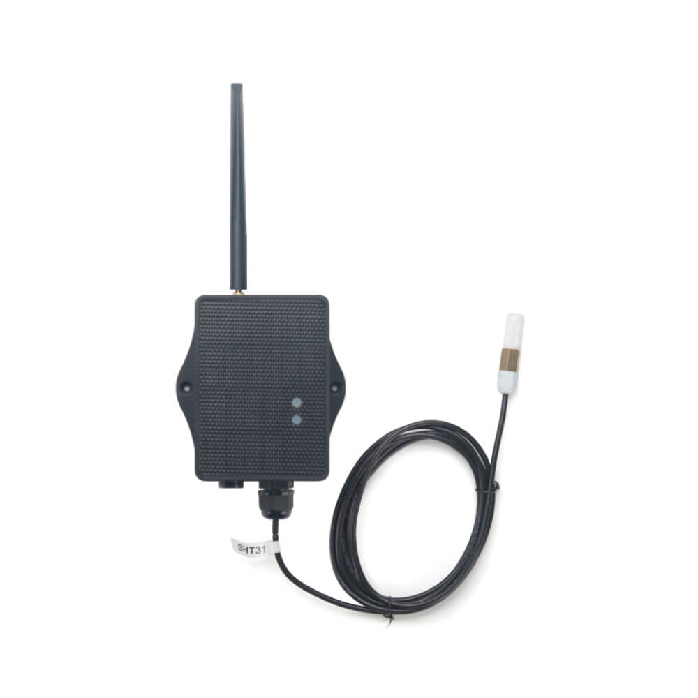 Dragino S31 NB-IoT Temperature and Humidity sensor with external SHT31 probe for precise environmental monitoring.