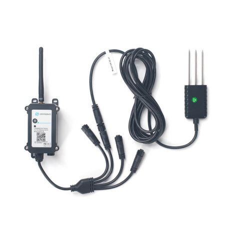 Dragino SE0X LoRaWAN soil moisture, electrical conductivity, and temperature transmitter for precision agriculture.