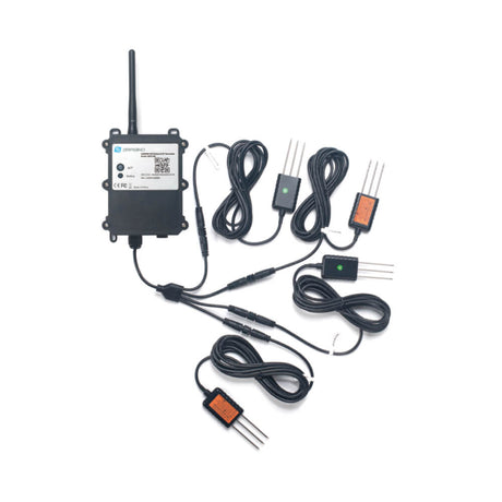 Dragino SE0X LoRaWAN soil moisture, electrical conductivity, and temperature transmitter for precision agriculture.