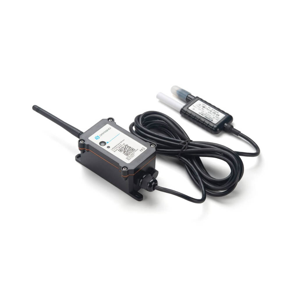 Dragino SPH01 LoRaWAN Soil pH and Temperature sensor with industrial IP68 waterproof probe for agricultural soil monitoring.
