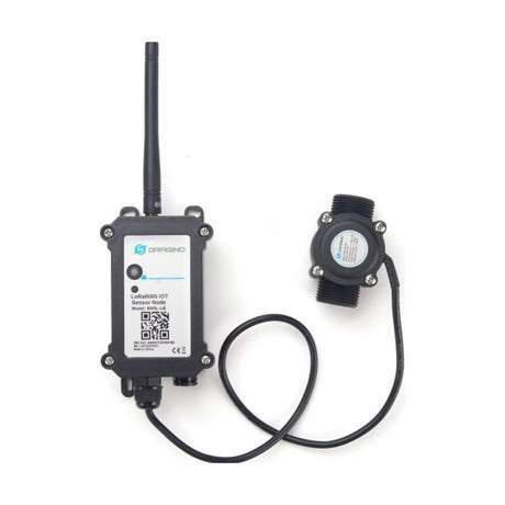 Dragino SW3L LoRaWAN water flow sensor for building water monitoring and leak detection with multiple diameter options.