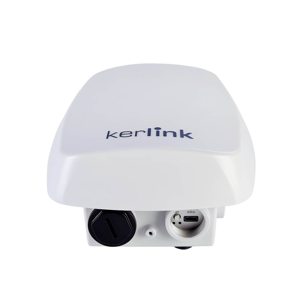 Kerlink Wirnet iStation carrier-grade outdoor LoRaWAN gateway with integrated 4G backhaul and IP67 waterproof casing.