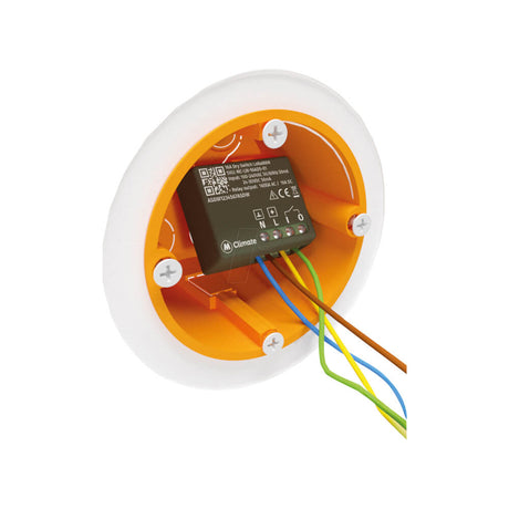 MClimate 16A Dry Switch LoRaWAN miniature smart relay for volt-free control and power monitoring.