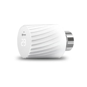MClimate Vicki LoRaWAN smart thermostatic radiator valve with digital display and manual control ring.