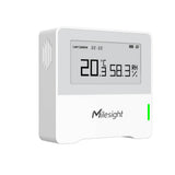 Milesight AM102 and AM102L LoRaWAN Indoor Ambience Sensors for temperature and humidity monitoring with E-ink display.