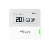 Milesight AM102 and AM102L LoRaWAN Indoor Ambience Sensors for temperature and humidity monitoring with E-ink display.