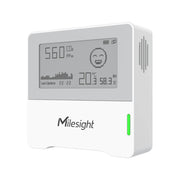 Milesight AM103 and AM103L LoRaWAN indoor ambience sensors for CO2, temperature, and humidity monitoring.