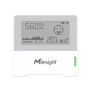 Milesight AM103 and AM103L LoRaWAN indoor ambience sensors for CO2, temperature, and humidity monitoring.