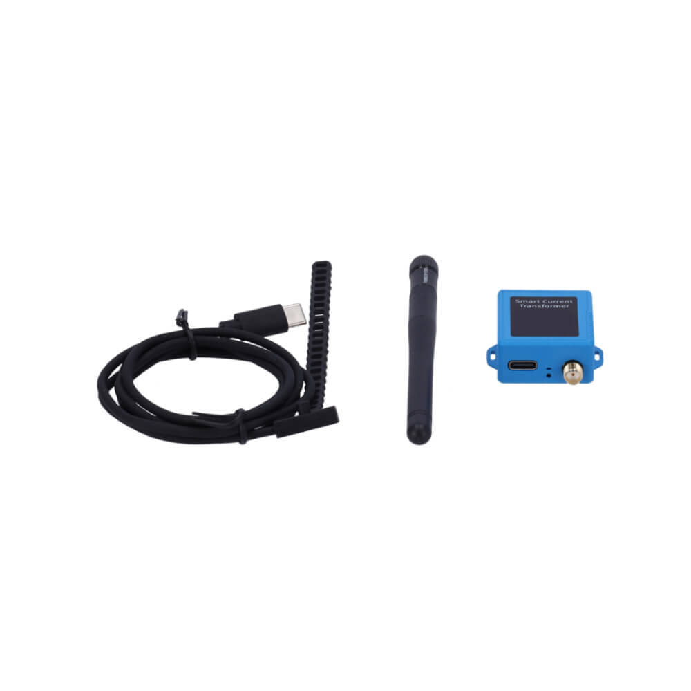 Milesight CT303 self-powered LoRaWAN smart current transformer for non-invasive three-phase energy monitoring.