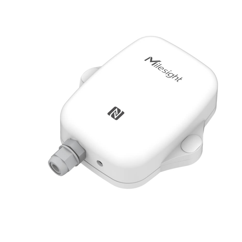 Milesight EM300-SLD LoRaWAN spot leak detection sensor with temperature and humidity monitoring and IP67 enclosure.