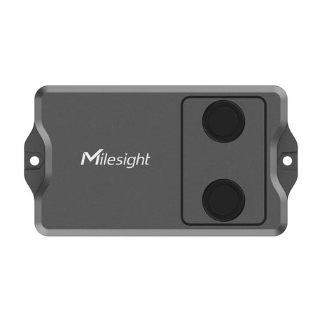 Milesight EM400-MUD industrial NB-IoT ultrasonic distance sensor with IP67 enclosure and dual battery design.