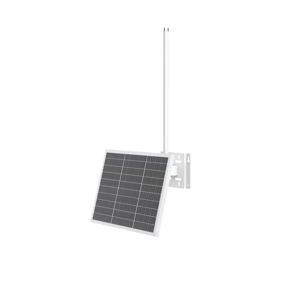 Milesight SG50 solar-powered LoRaWAN gateway with integrated solar panel and battery management.