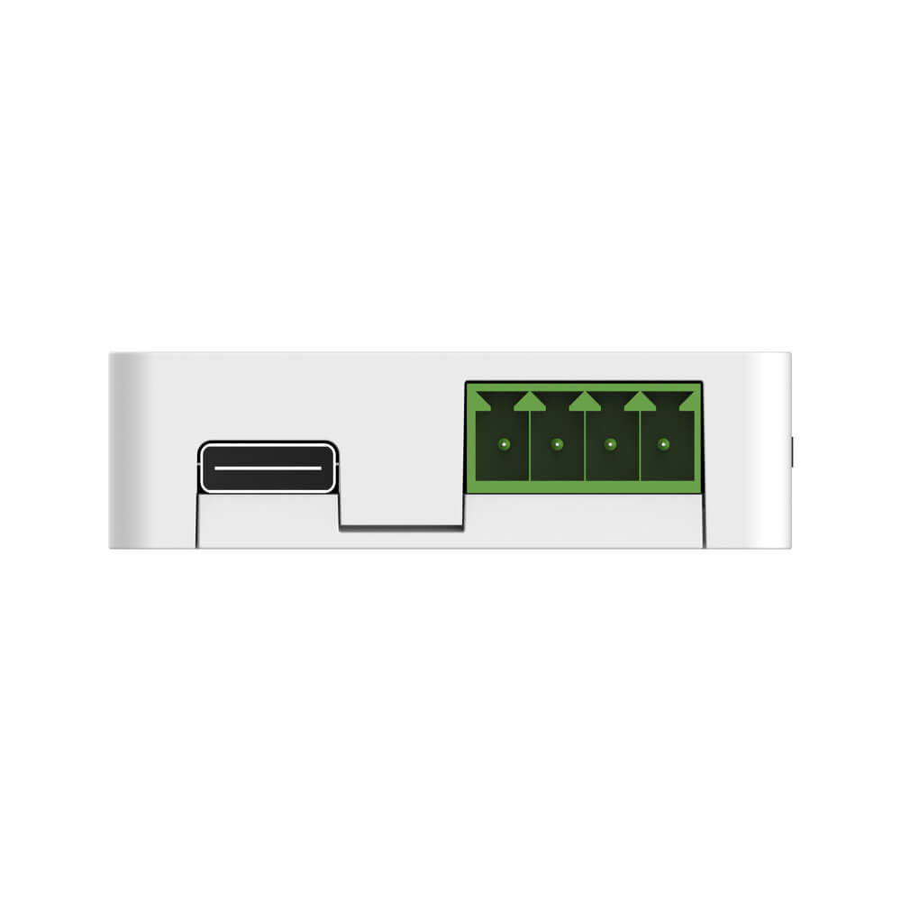 Milesight UC100 LoRaWAN IoT controller for RS485 Modbus RTU data acquisition with internal and external antenna options.