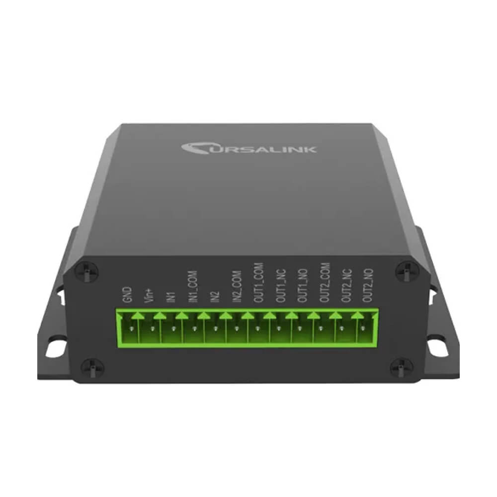 Milesight UC1114 LoRaWAN remote I/O controller with 2 digital inputs and 2 relay outputs for industrial automation.